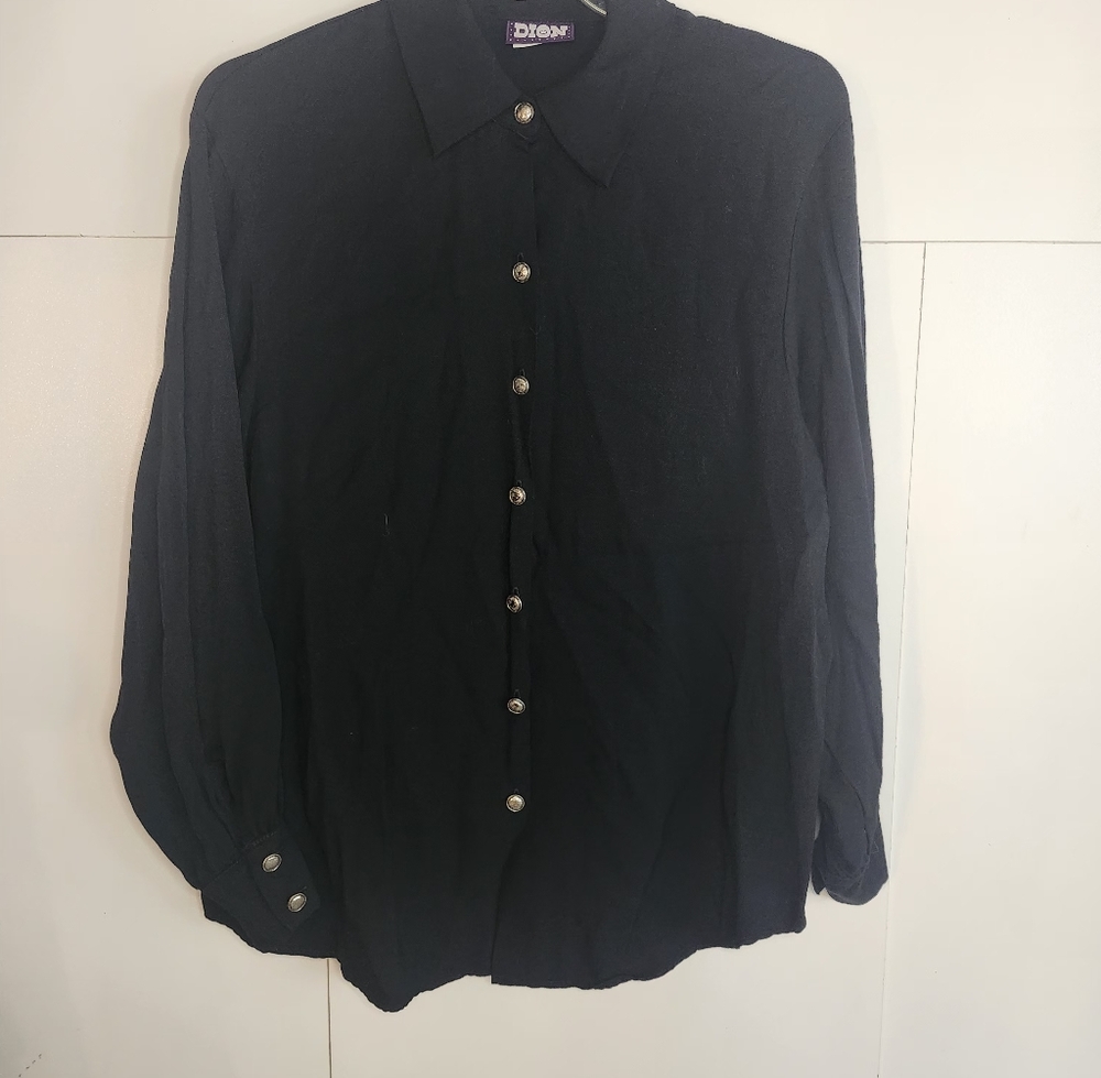 Dion Black Button-Up Shirt